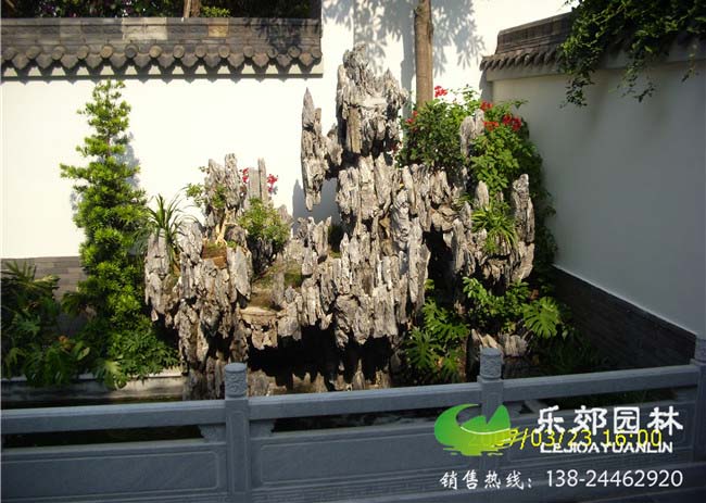 广州清华坊中式庭院工程案例实景图1