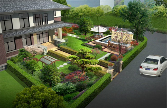广州别墅庭院景观设计和绿化种植图片1