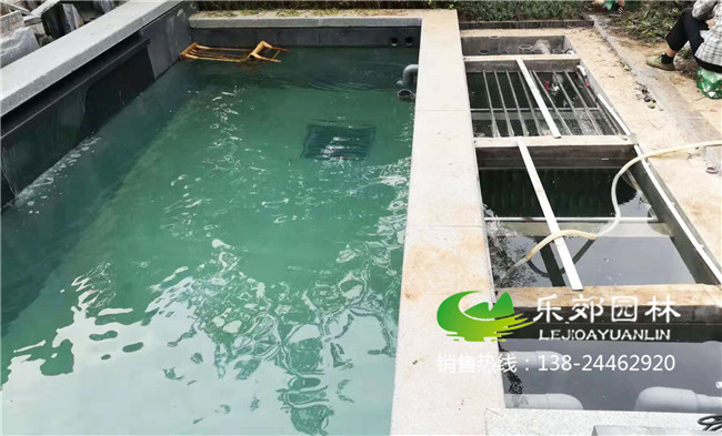 广州别墅庭院鱼池设计与施工图片2